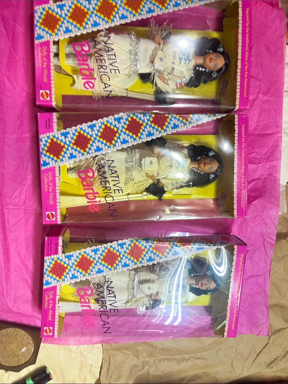 1992 Special Edition Native American Barbie Dolls of the World Collection NRFB